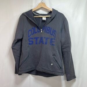 🦜 Columbus state gray and blue quarter zip hoodie Russell Brand